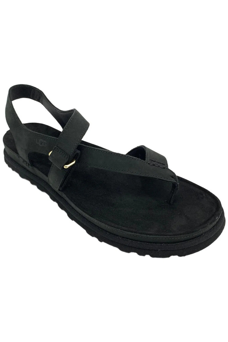 UGG Women's Goldengaze Toe Post Slingback Thong Sandals Black - Medium